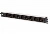 Digitus Listwa zasilająca PDU Rack 19, 9 gniazd Schuko CEE 7/3 (45°), kabel 2m wtyk IEC C20, 16A, aluminiowa